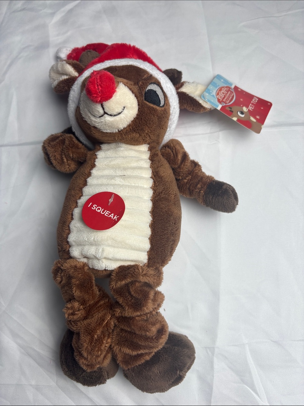 BNWT Dog Toy. Rudolf the Red-Nosed Reindeer 12”